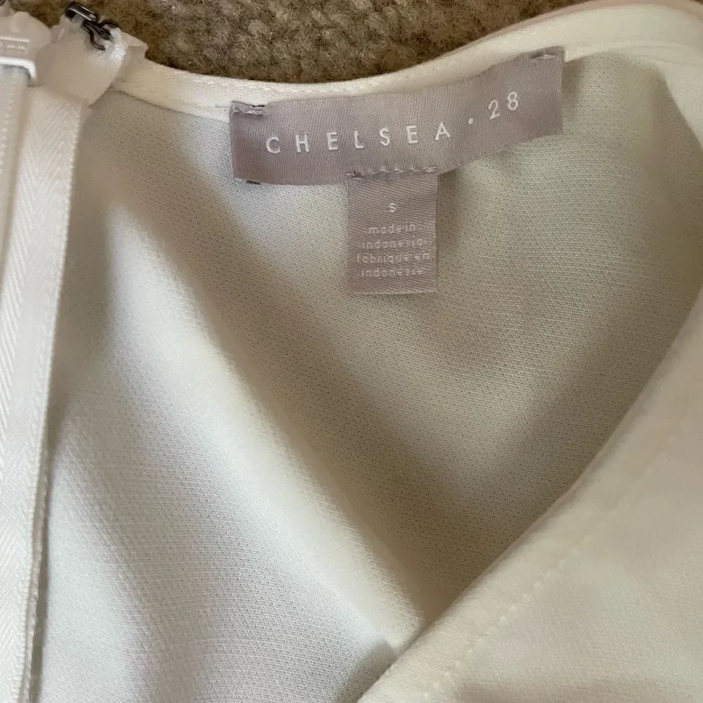 CHELSEA 28 Puff Sleeve Jumpsuit Size S in Ivory